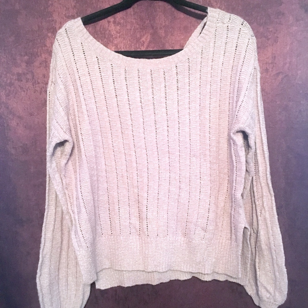 Light Purple Crew Neck Sweater